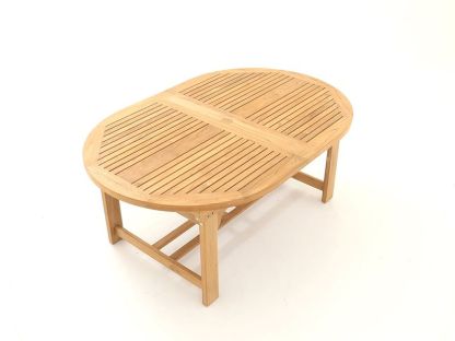 Chunky Oval Extending Teak Table | FSC® Certified