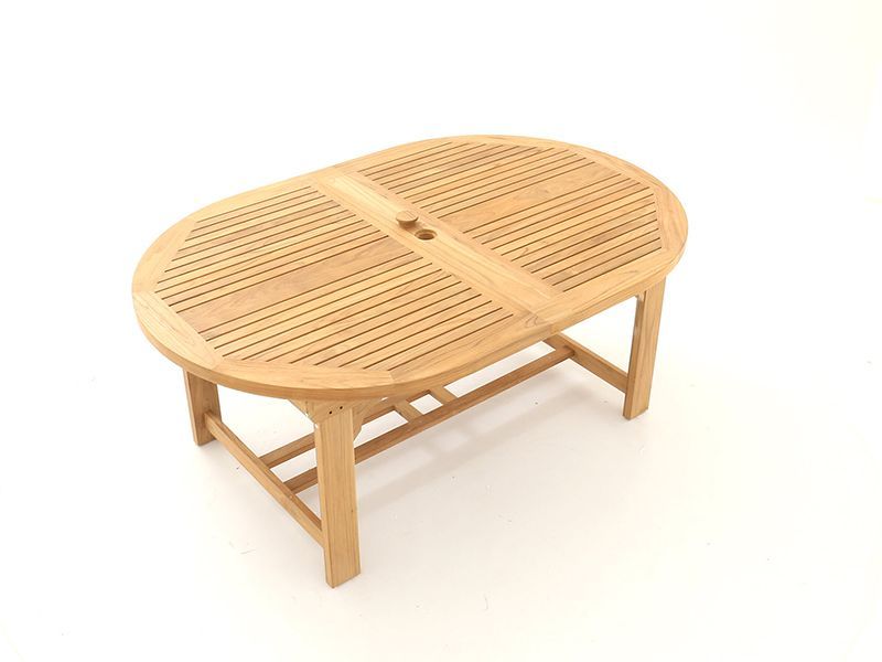 Chunky Oval Extending Teak Table | FSC® Certified-Garden Furniture Centre-HighRange,Teak,Outdoor Dining,Dining Table,Teak Garden Furniture,FSC®-{collection_title}