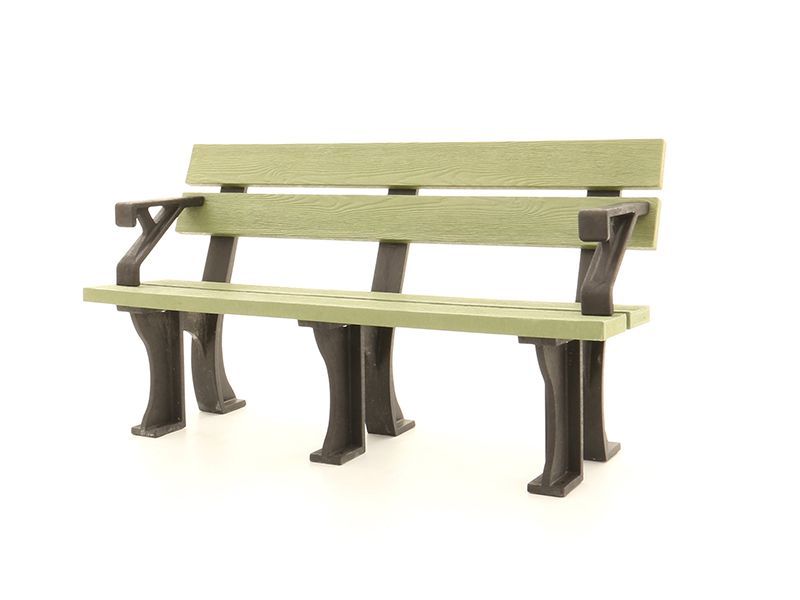 Eco Park Bench Arms 1.5m-Garden Furniture Centre-MidInstock,instock,MidRange,Active,park benches,Benches,Outdoor Furniture,Eco Bench Range,Recycled Eco-Benches,Memorial Benches-{collection_title}