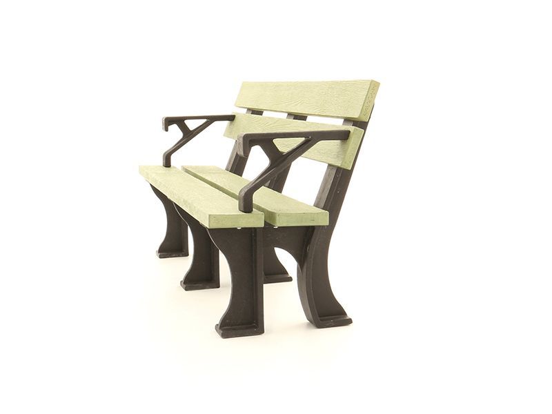 Eco Park Bench Arms 1.5m-Garden Furniture Centre-MidInstock,instock,MidRange,Active,park benches,Benches,Outdoor Furniture,Eco Bench Range,Recycled Eco-Benches,Memorial Benches-{collection_title}