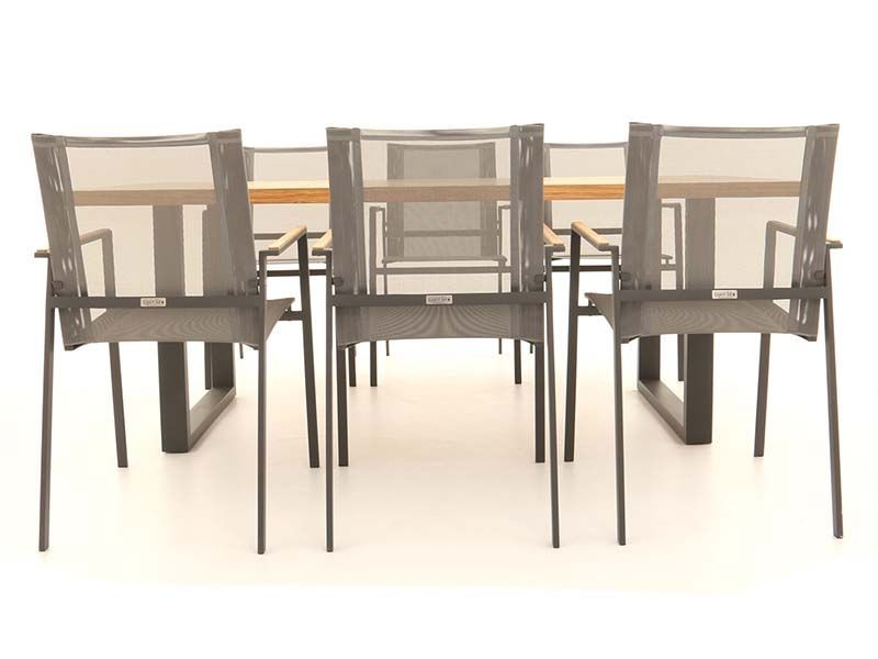 Edge Marbella 6 Chair Dining Set | FSC® Certified -Garden Furniture Centre-HighRange,Metal,Tables,Dining Set,Outdoor Furniture,Teak Garden Furniture,Metal Furniture,FSC®,Outdoor Dining-{collection_title}