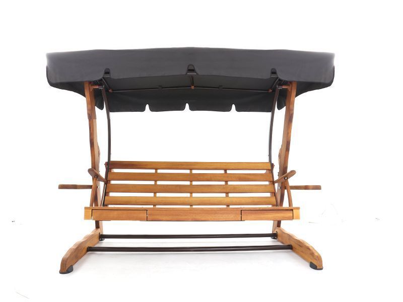 Tri Swing Seat 4 Seater | Beige-Garden Furniture Centre-HighRange,Loungers,Swing Seats & Lounge Chairs,Swing Seats-{collection_title}