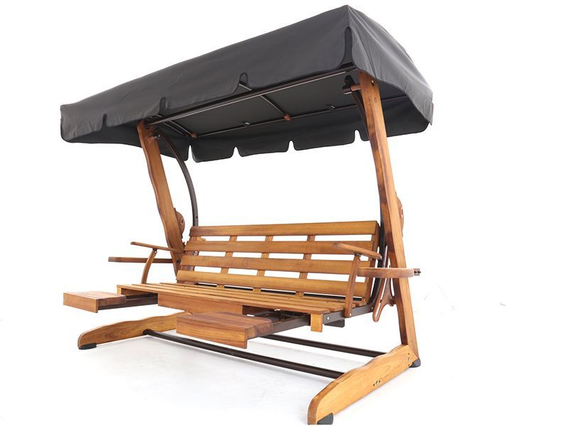 Tri Swing Seat 4 Seater | Beige-Garden Furniture Centre-HighRange,Loungers,Swing Seats & Lounge Chairs,Swing Seats-{collection_title}