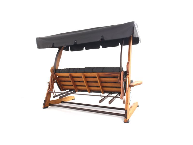 Tri Swing Seat 4 Seater | Beige-Garden Furniture Centre-HighRange,Loungers,Swing Seats & Lounge Chairs,Swing Seats-{collection_title}