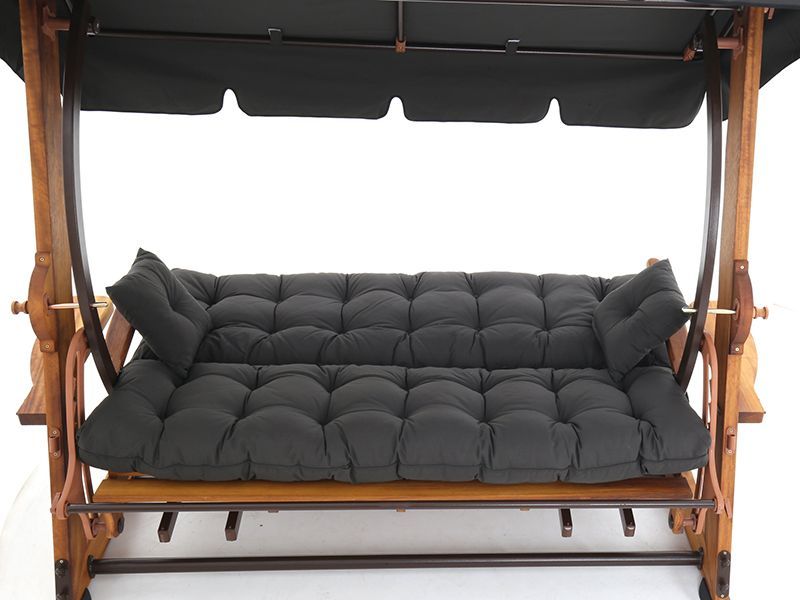 Tri Swing Seat 4 Seater | Beige-Garden Furniture Centre-HighRange,Loungers,Swing Seats & Lounge Chairs,Swing Seats-{collection_title}