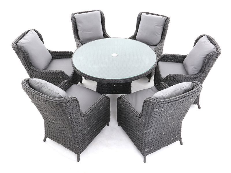 Midnight Montana Round Dining Armchair Set-Garden Furniture Centre-HighRange,Tables,Dining Set,Rattan,Rattan Furniture,Outdoor Dining,Montana Range-{collection_title}