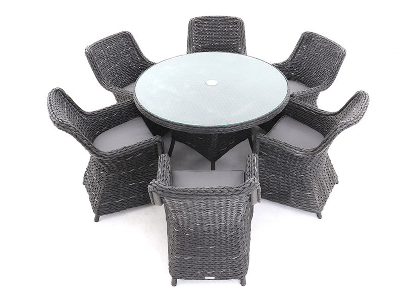 Montana Round 6 Chair Dining Set