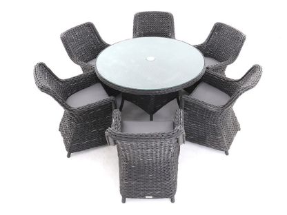 Montana Round 6 Chair Dining Set
