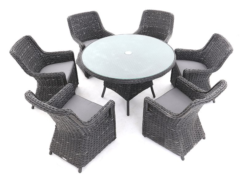 Montana Round 6 Chair Dining Set