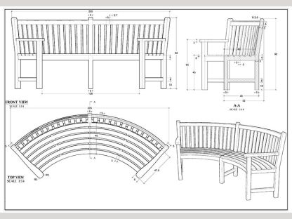 Contour Curved Bench | With Arms