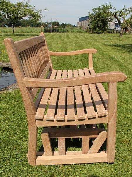 Teak Glider Bench 1.3m-Garden Furniture Centre-MidInstock,instock,MidRange,Teak,Benches,Outdoor Furniture,Teak Benches Benches,Swing Seats & Lounge Chairs,Teak Benches,Memorial Benches-{collection_title}