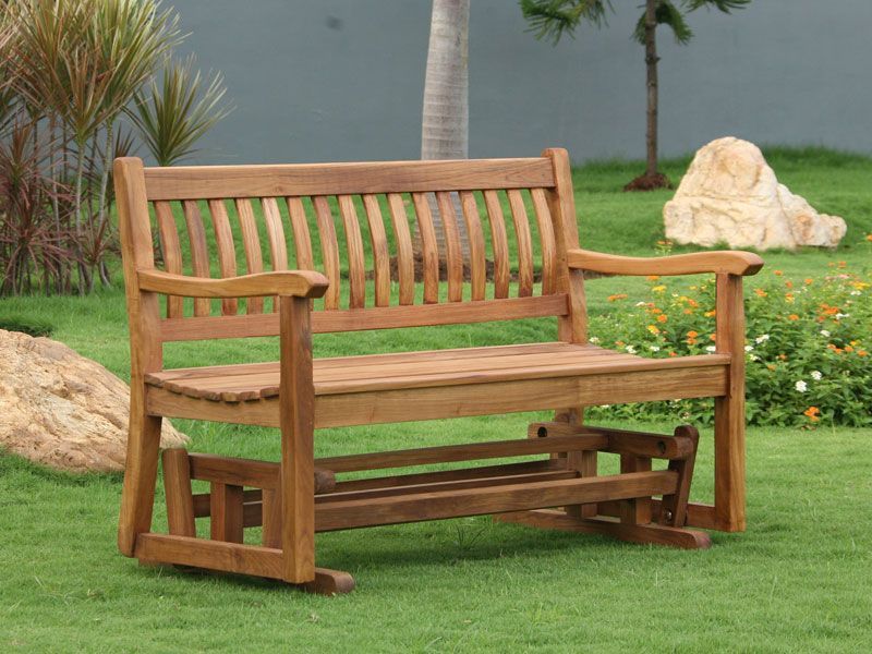 Teak Glider Bench 1.3m-Garden Furniture Centre-MidInstock,instock,MidRange,Teak,Benches,Outdoor Furniture,Teak Benches Benches,Swing Seats & Lounge Chairs,Teak Benches,Memorial Benches-{collection_title}