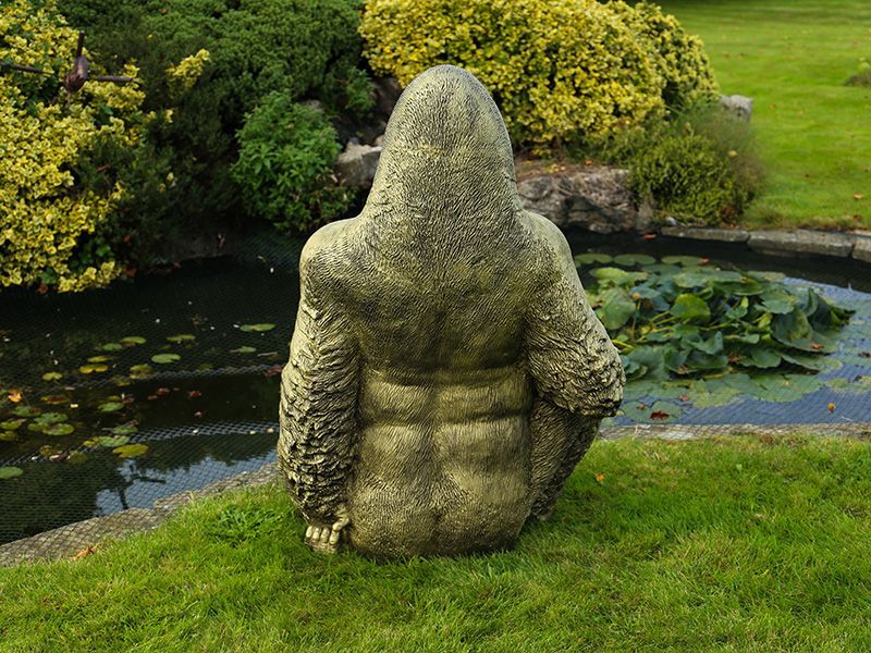 Gorilla Ornament | Gold-Garden Furniture Centre-MidInstock,instock,MidRange,Ornaments,Animal Garden Ornaments,Black Friday Month-{collection_title}