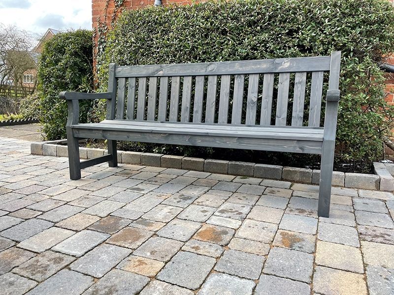 Darwin Bench | 1.8m Grey Finish | November Offers-Garden Furniture Centre-LowRange,park benches,Benches,Outdoor Furniture,Monthly Offers,Sale-{collection_title}
