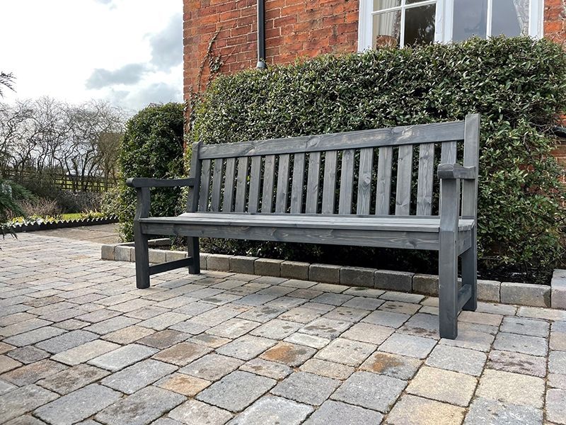 Darwin Bench | 1.8m Grey Finish | November Offers-Garden Furniture Centre-LowRange,park benches,Benches,Outdoor Furniture,Monthly Offers,Sale-{collection_title}