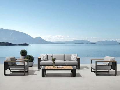 Cambusa 3 Seater Sofa Set | White or Grey 