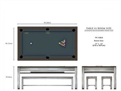 Outdoor Games Diner Table - Brown & Black 