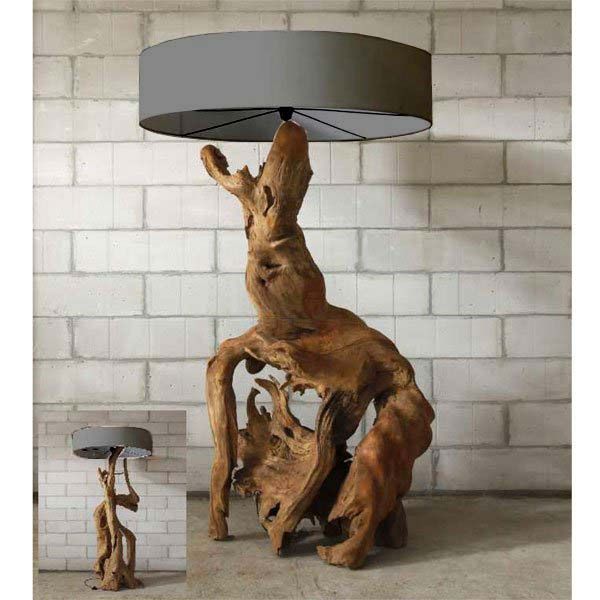 Rustic Root Floor Lamp-Garden Furniture Centre-Root,MidRange,Accessories,Conservatory,Reclaimed Furniture,Indoor Accessories,Indoor Lighting,Teak,Lights-{collection_title}