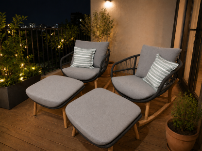 Vienna Rope Rocker Chair | Set of 2