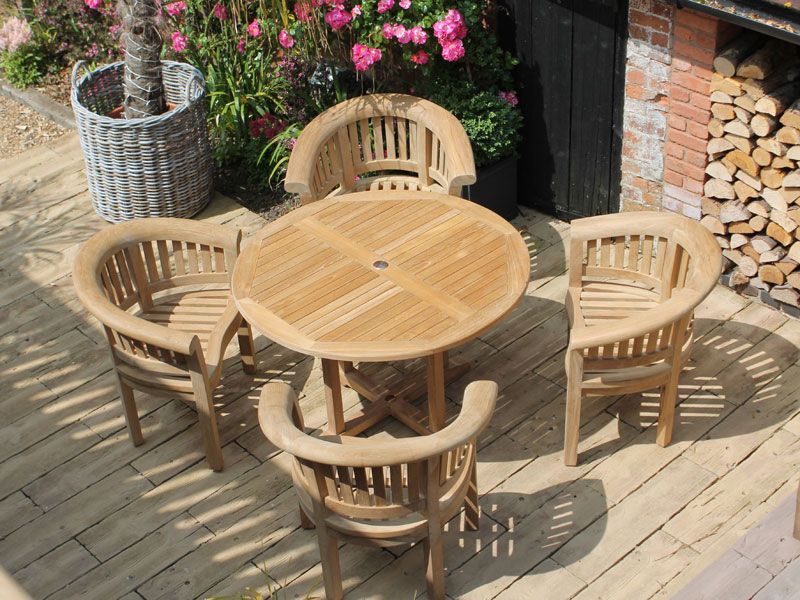 Half Moon Dining Set-Garden Furniture Centre-HighRange,Tables,Dining Set,Teak,Teak Garden Furniture,Half Moon Bench Range,Outdoor Dining-{collection_title}