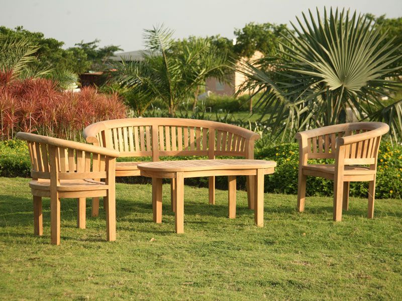 Half Moon Garden Set-Garden Furniture Centre-HighRange,Teak Garden Furniture,Half Moon Bench Range-{collection_title}