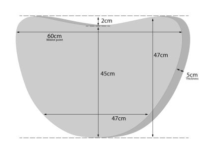 Half Moon Seat Cushion