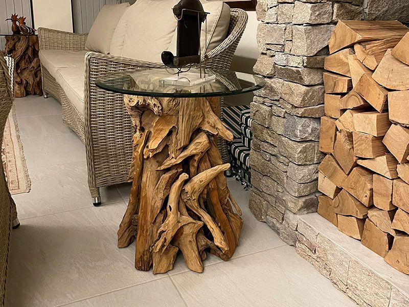 Reclaimed Teak Root Side Table