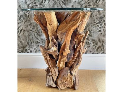 Reclaimed Teak Root Side Table
