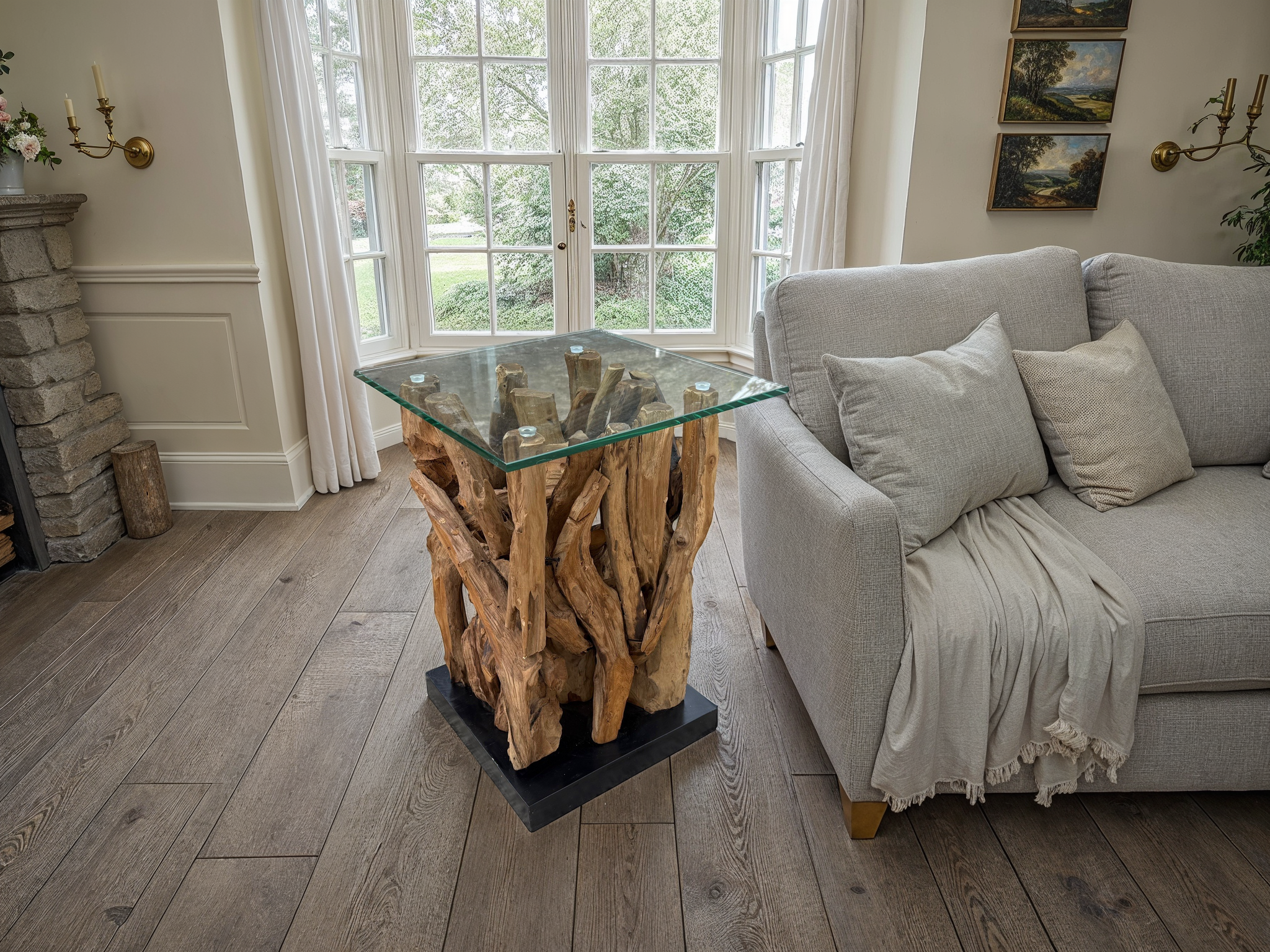 Root Square Side Table -Garden Furniture Centre-Root,MidInstock,instock,MidRange,Side Table,Accessories,Conservatory,Reclaimed Furniture,Indoor Accessories,Teak,Tables,Teak Tables,Indoor Dining-{collection_title}