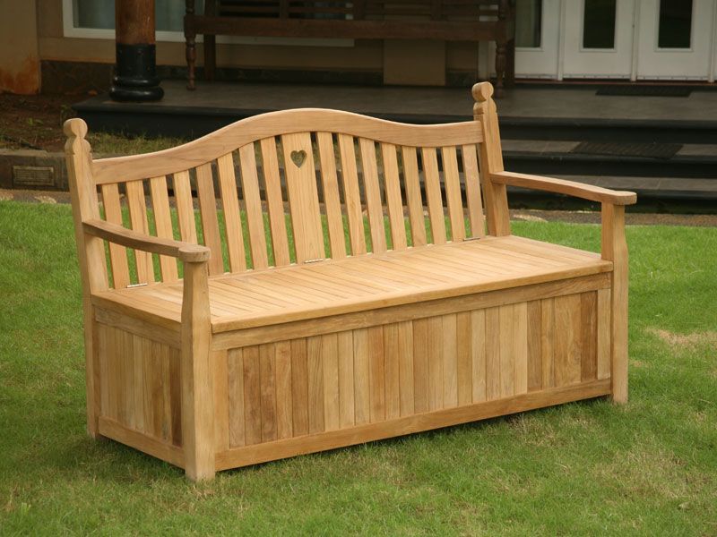 Heart Storage Bench-Garden Furniture Centre-MidRange,Benches,Accessories,Outdoor Furniture,Outdoor Storage,Teak Benches Benches-{collection_title}