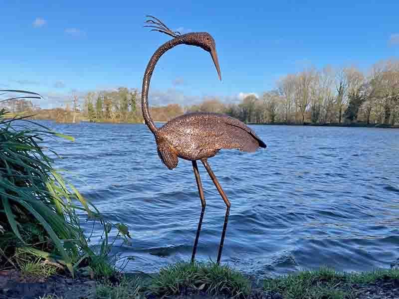 Baby Heron Turned Head-Garden Furniture Centre-48Hour Dispatch,LowRange,Under 100,Ornaments,Ranges,Animal Garden Ornaments,Think Outside Range,Metal Garden Ornaments,Think Outside Range Ranges,Gifts,Ornaments Accessories-{collection_title}