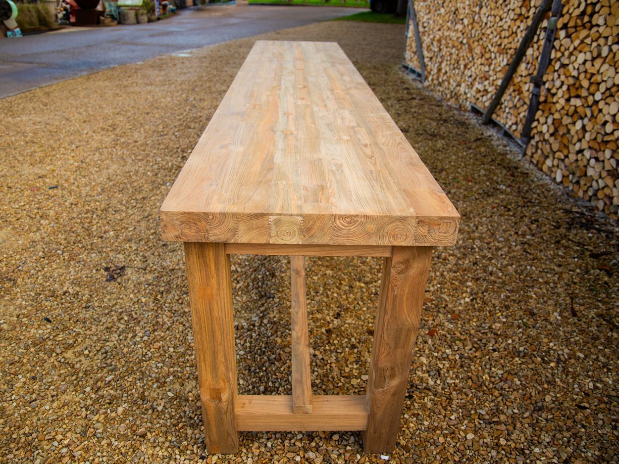 Himalayan Teak Counter Bar Table | 3.5m -Garden Furniture Centre-Indoor Dining,HighRange,Outdoor Dining,Teak,Outdoor Furniture,Teak Garden Furniture,Bars & Bar Sets,The Bari Outdoor Kitchen Range,Tables,Teak Tables,Outdoor Kitchen,Modular Furniture-{collection_title}