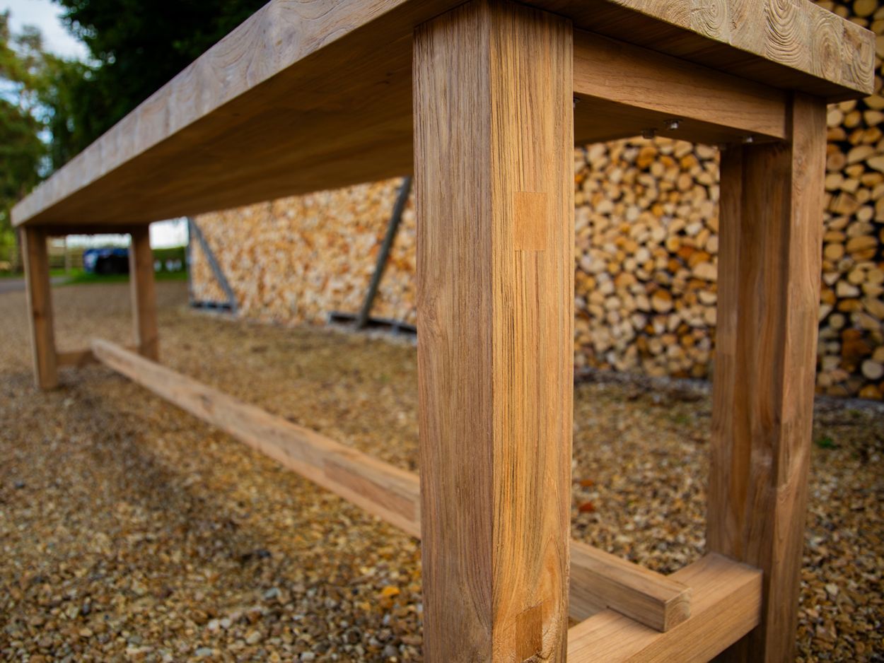 Himalayan Teak Counter Bar Table | 3.5m -Garden Furniture Centre-Indoor Dining,HighRange,Outdoor Dining,Teak,Outdoor Furniture,Teak Garden Furniture,Bars & Bar Sets,The Bari Outdoor Kitchen Range,Tables,Teak Tables,Outdoor Kitchen,Modular Furniture-{collection_title}