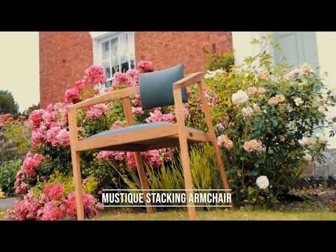 Mustique Stacking Armchair | FSC® Certified-Garden Furniture Centre-MidInstock,instock,MidRange,Dining Chair,Outdoor Furniture,Teak Garden Furniture,FSC®,Outdoor Dining,Teak,Teak Chairs-{collection_title}