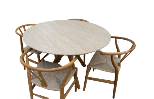 Ibiza 4 Chair Dining Set-Garden Furniture Centre-HighRange,Teak,Tables,Outdoor Furniture,Teak Garden Furniture,Outdoor Dining,Dining Set-{collection_title}