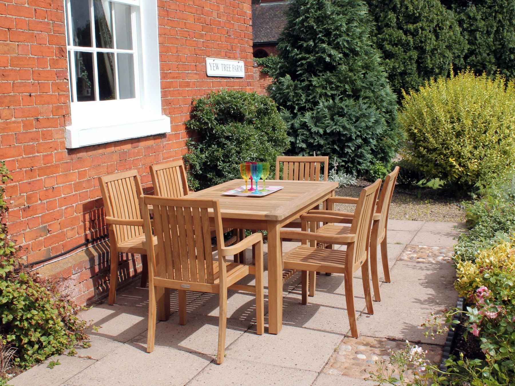 Warwick Compact 6 Chair Set | FSC® Certified -Garden Furniture Centre-HighRange,Tables,Dining Set,Teak,Outdoor Furniture,Teak Garden Furniture,Outdoor Dining,Autumn & Winter Sale-{collection_title}