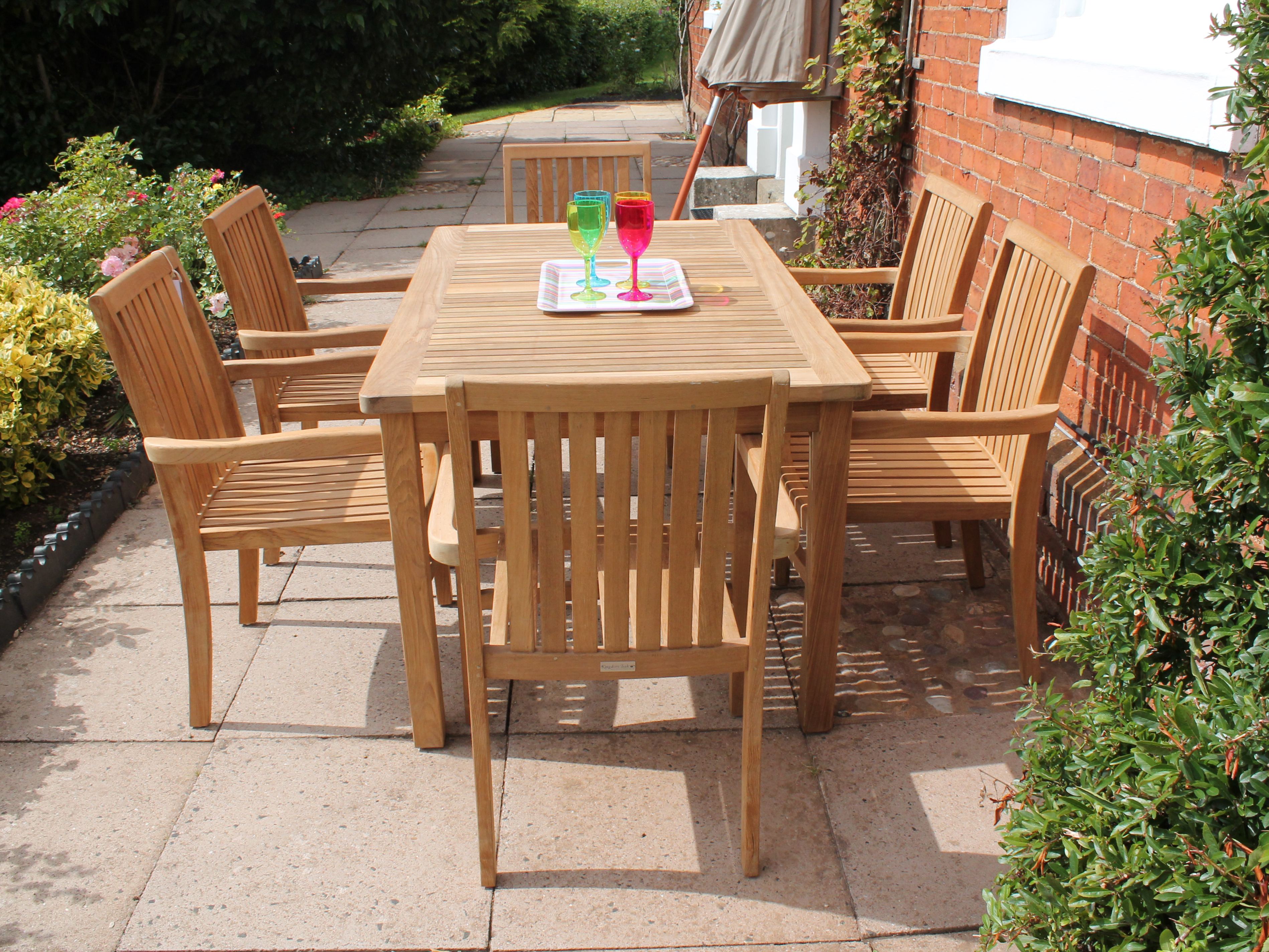 Warwick Compact 6 Chair Set | FSC® Certified -Garden Furniture Centre-HighRange,Tables,Dining Set,Teak,Outdoor Furniture,Teak Garden Furniture,Outdoor Dining,Autumn & Winter Sale-{collection_title}