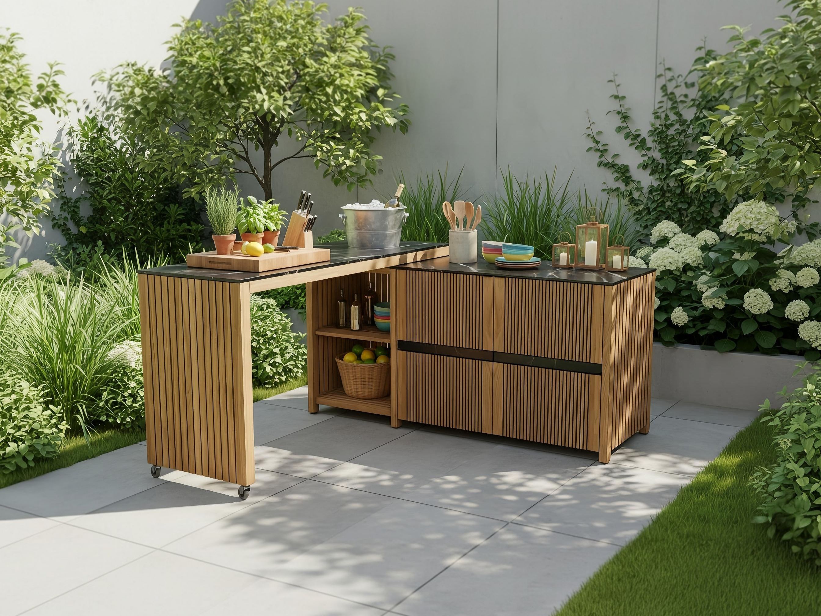 Amalfi Movable Kitchen Island-Garden Furniture Centre-Outdoor Kitchen,Outdoor Kitchens,Outdoor Furniture,Amalfi-{collection_title}