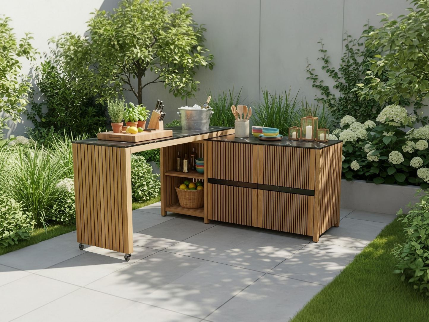 Amalfi Movable Kitchen Island-Garden Furniture Centre-Outdoor Kitchen,Outdoor Kitchens,Outdoor Furniture,Amalfi-{collection_title}
