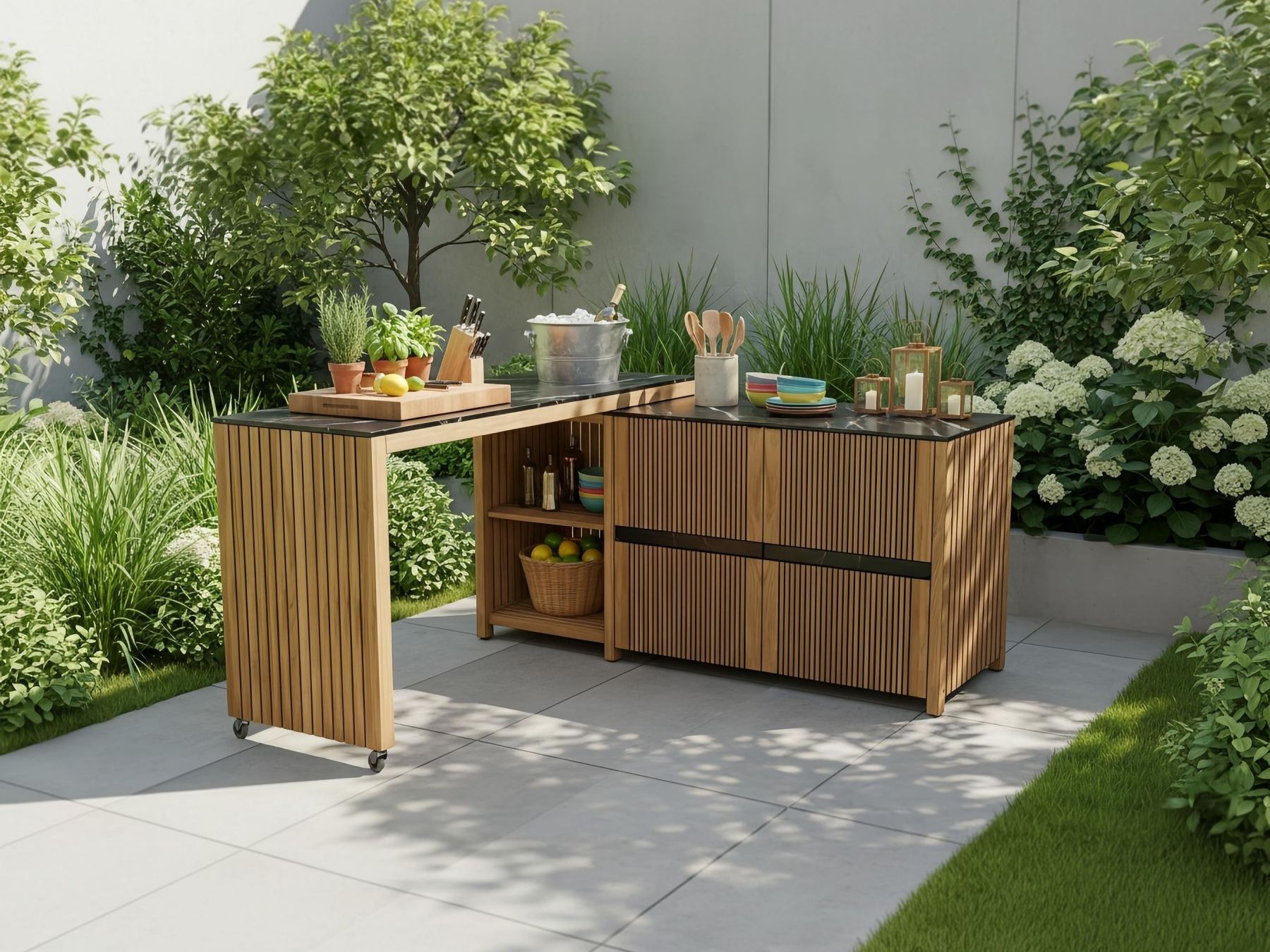 Amalfi Movable Kitchen Island-Garden Furniture Centre-Outdoor Kitchen,Outdoor Kitchens,Outdoor Furniture,Amalfi-{collection_title}