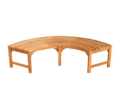 Backless Contour Bench | Pre-Order-Garden Furniture Centre-MidRange,Backless,Benches,Outdoor Furniture,Teak Benches Benches,Tree Benches,Curved Benches-{collection_title}