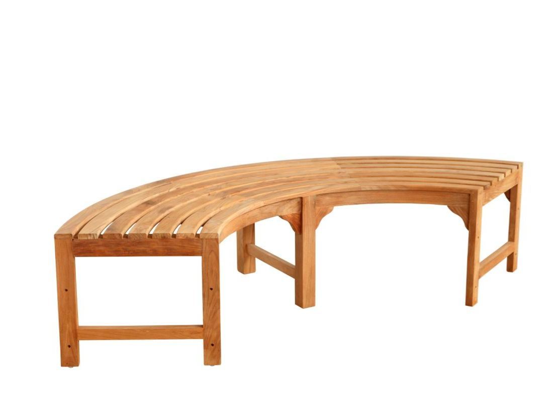 Backless Contour Bench | Pre-Order-Garden Furniture Centre-MidRange,Backless,Benches,Outdoor Furniture,Teak Benches Benches,Tree Benches,Curved Benches-{collection_title}