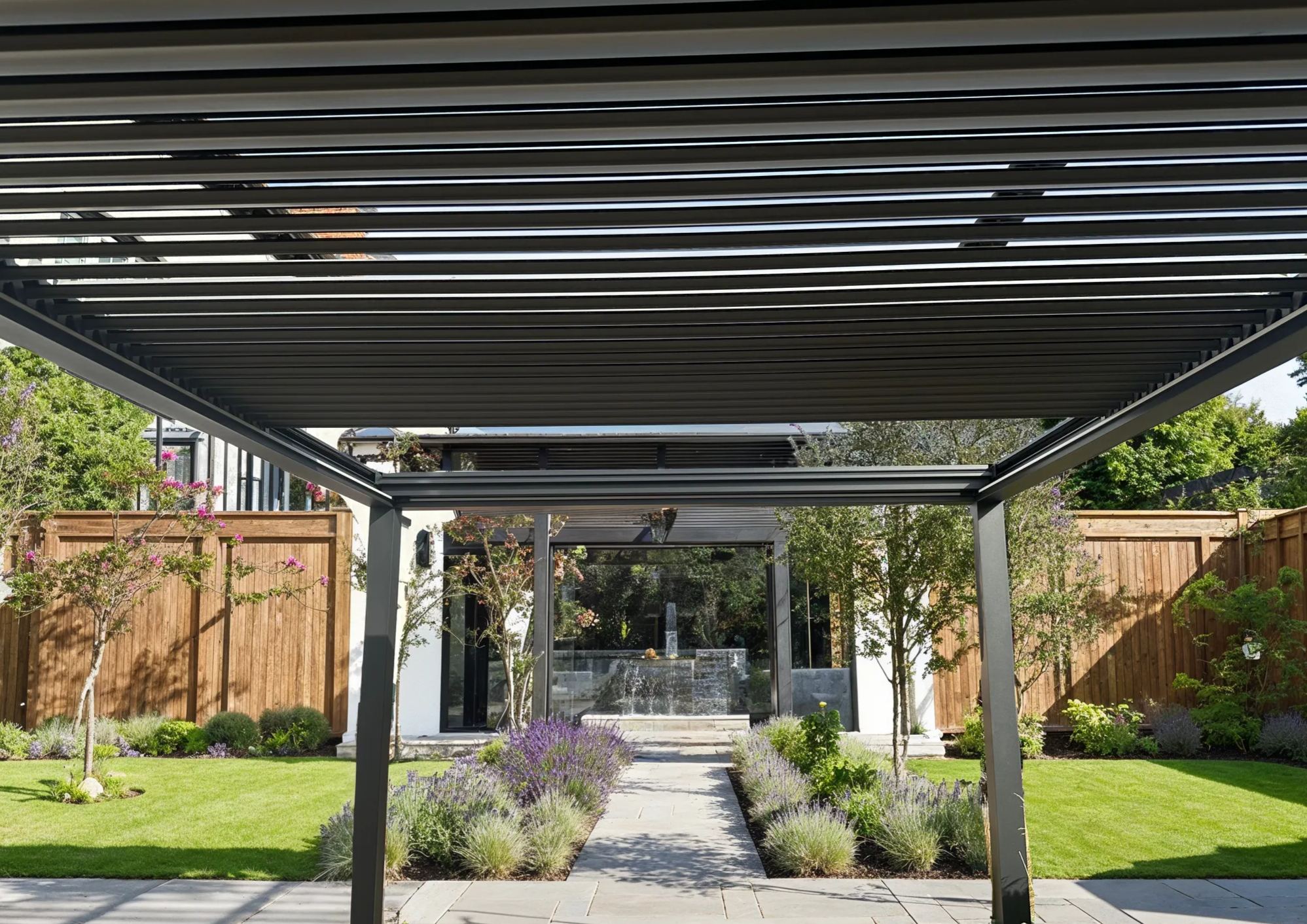 Neptune 4 x 3m LED Retractable Roof Gazebo