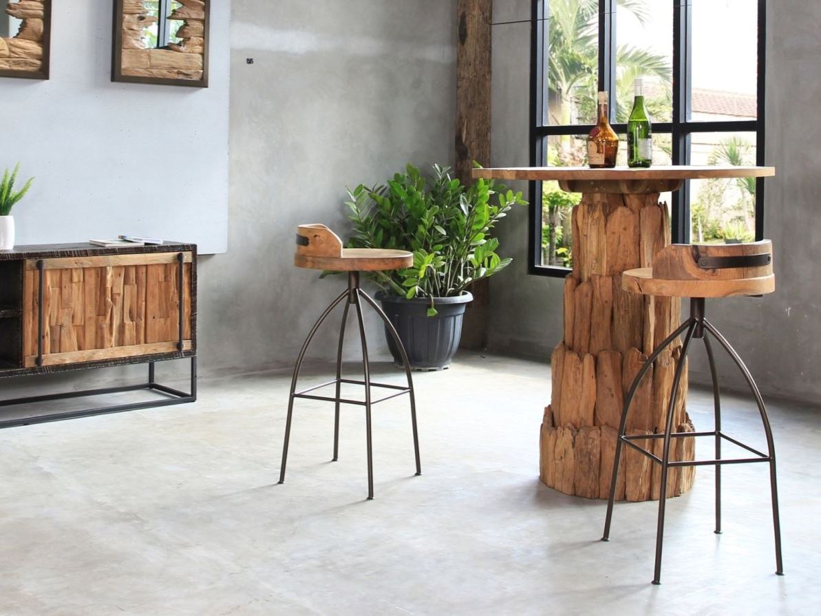 Davos Bar Stool -Garden Furniture Centre-Root,LowRange,Reclaimed Furniture,Bars & Bar Sets,Outdoor Dining,Teak,Teak Chairs-{collection_title}