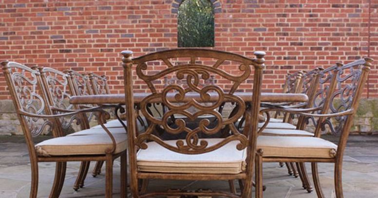 Casino 10 Chair Rectangular Set -Garden Furniture Centre-HighRange,Tables,Dining Set,Metal,Outdoor Furniture,Metal Furniture,Casino & Leaf Range,Outdoor Dining-{collection_title}