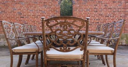 Casino 10 Chair Rectangular Set -Garden Furniture Centre-HighRange,Tables,Dining Set,Metal,Outdoor Furniture,Metal Furniture,Casino & Leaf Range,Outdoor Dining-{collection_title}