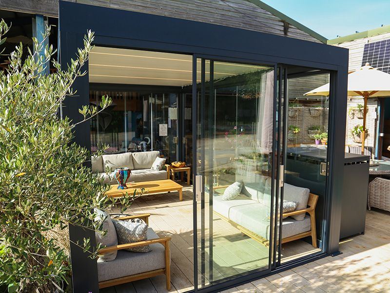 Mirage Sliding Doors | 3m 4m 5m 6m-Garden Furniture Centre-HighRange,Mirage,Gazebos,Bioclimatic Pergolas Gazebos,Bioclimatic Pergolas-{collection_title}