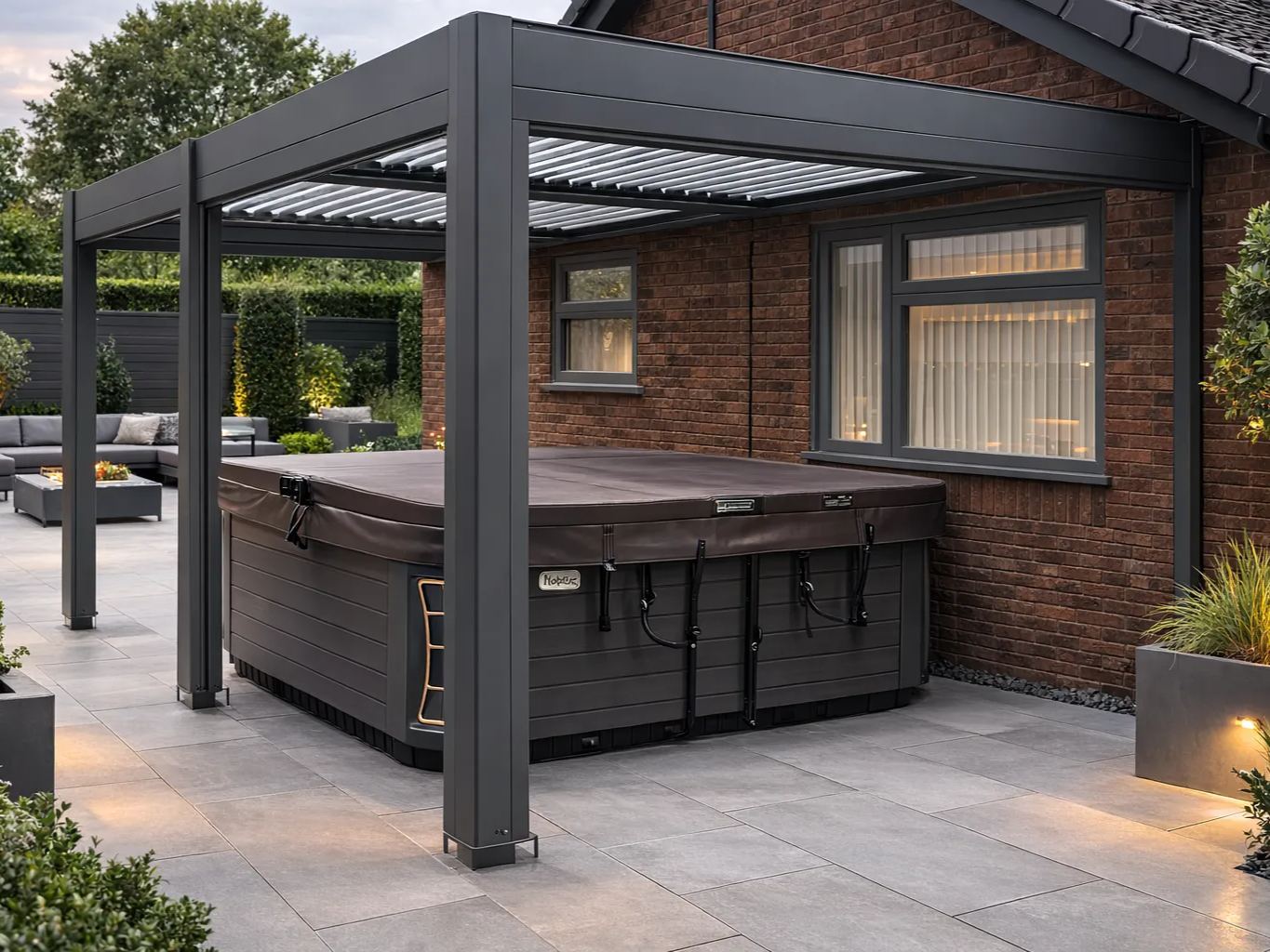 Eclipse 5 X 3m LED Motorised Pergola | Wall Mounted 