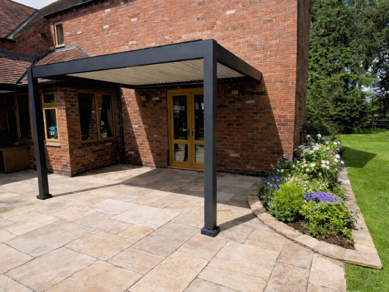 Eclipse 3.6 X 3m LED Motorised Pergola | Wall Mounted