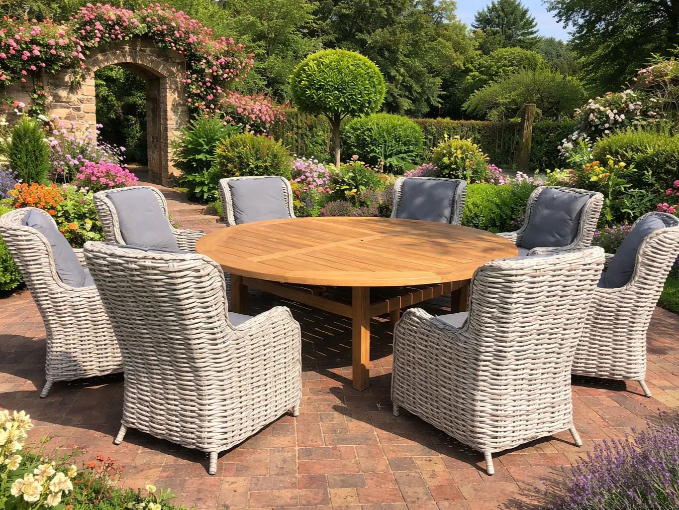 Fiji 8 Chair Dining Set | With Malvern 2.1M FSC® Certified Table